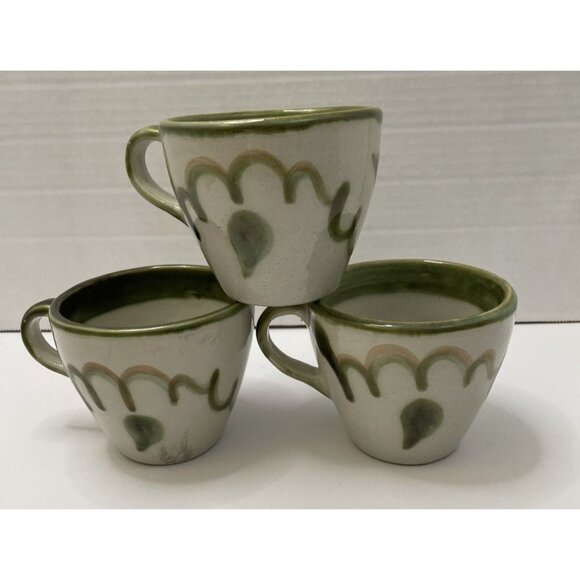 3 Louisville Stoneware John B Taylor Harvest Pear Coffee Mugs Tea Cups - EUC - Picture 3 of 7